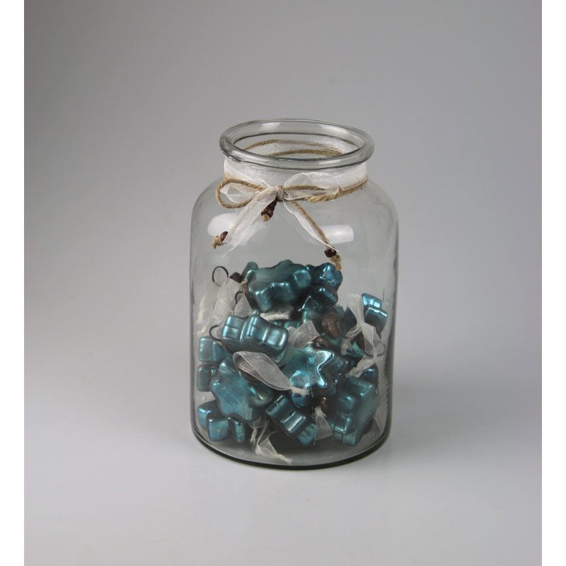 Stern 25cm Handmade Glass Astrology & Stars Holiday Shaped Ornament, Blue