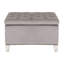Repose-pieds carré avec rangement en velours de 29,5 po Kirsten-697856600