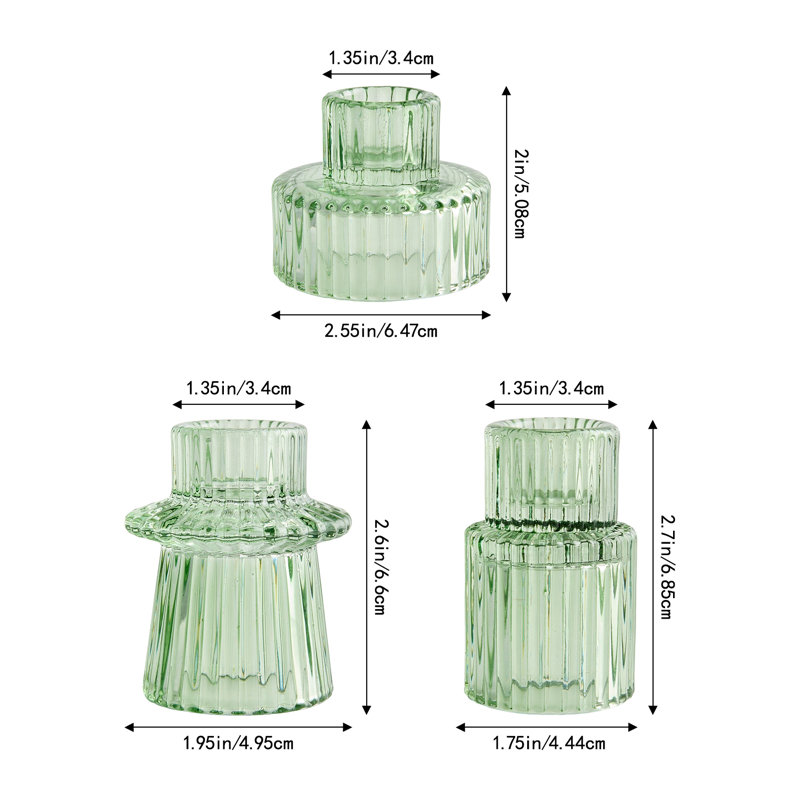 Soda-Lime Glass Candelabra, Green