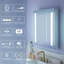 Armoire de salle de bain à miroir encastrée ou à surface pour salle de bain avec tablettes réglables et désembueur-22069093