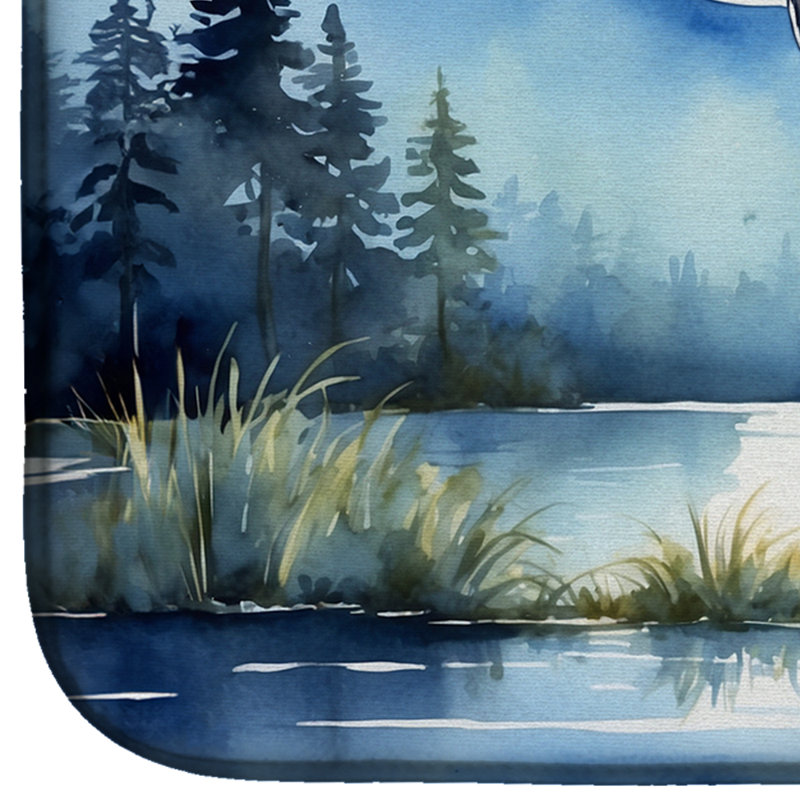 Tapis de séchage Blue Heron Under the Moonlight