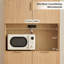 Armoire de cuisine cannelée avec prise de courant, tablette à micro-ondes et tiroirs, armoire de rangement pour bar à café pour l'organisation de la cuisine