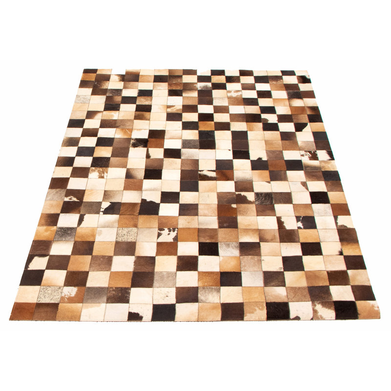 Lasater Cowhide Checkered Indoor Rug