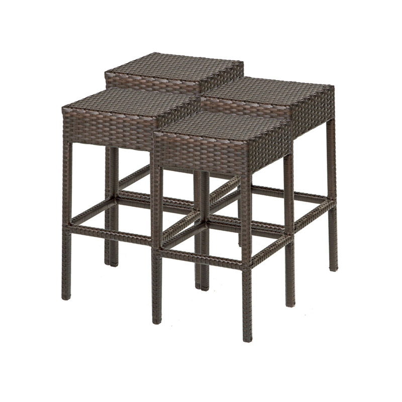 Stratford High-Density Polyethylene (HDPE) Wicker Outdoor Stool