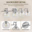 Luminaire de meuble-lavabo 4 lumières, applique murale industrielle avec abat-jour en verre transparent, fabrication en métal antirouille pour l'éclairage de miroir dans la salle de bain, la cuisine, la chambre à coucher, le couloir-670895686-670895689-670895681