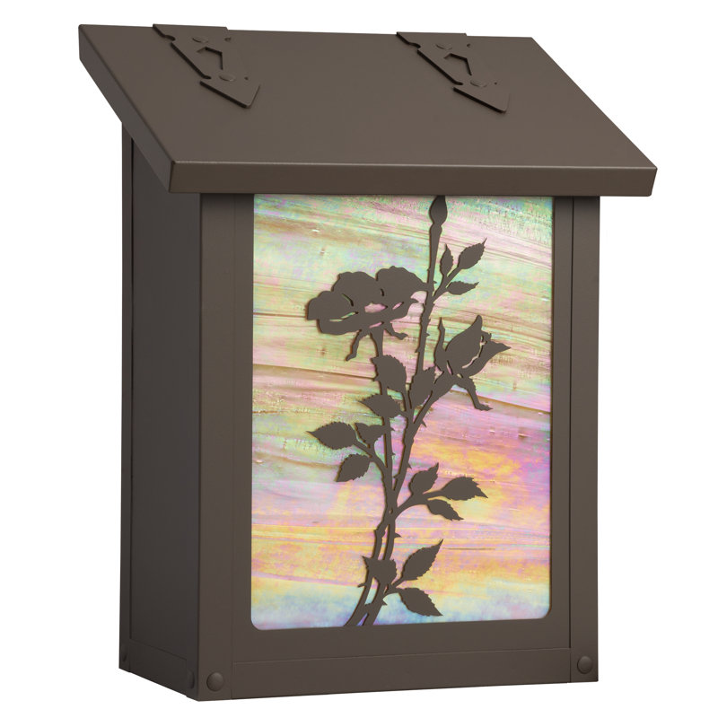 Monarch Metal Wall Mounted Mailbox, Powder Coat Bronze