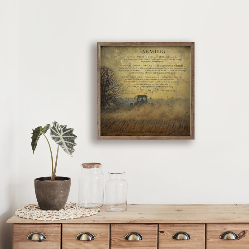 Farming By Bonnie Mohr, 16" H x 16" W x 1" D