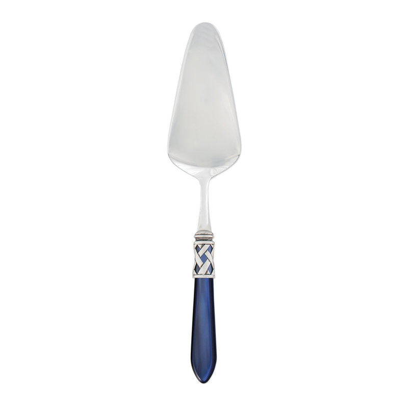 Aladdin Cake Server, Antique Blue