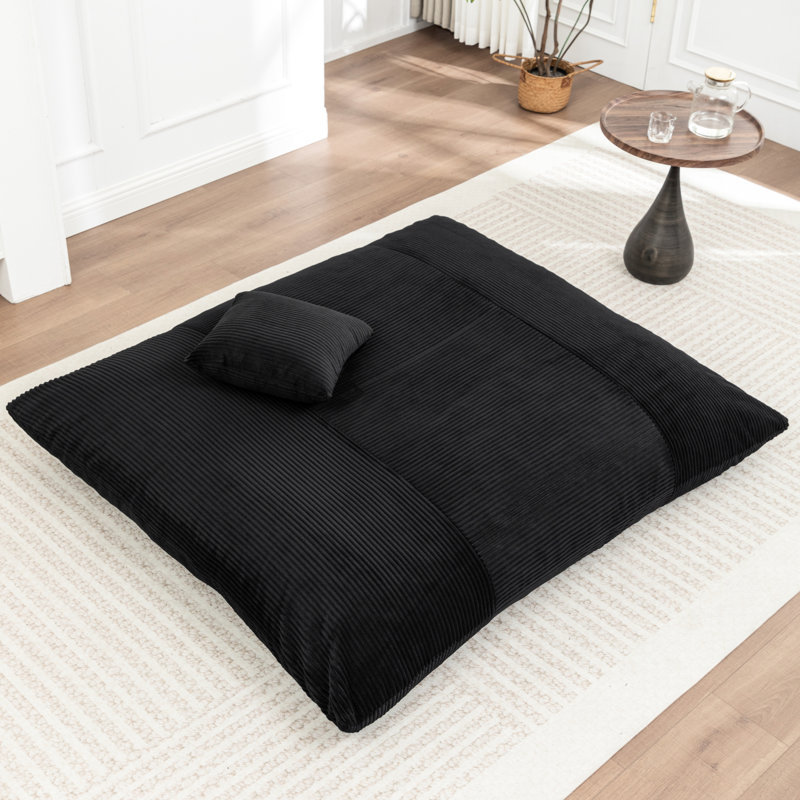 Fauteuil à billes pour le plancher, chaise longue confortable, balcons, balcons, espaces de loisirs, housse amovible, velours côtelé, espaces de vie primaires épais, chaleur