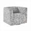 Fauteuil d'appoint simple, tissu jacquard gris pivotant à 360 degrés pour un salon moderne