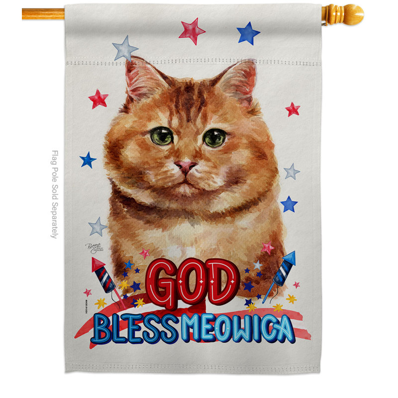 Double Sided 40'' H x 28'' W Polyester Animal House Flag