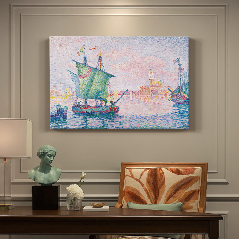 Venise, le nuage rose - Paul Signac - Toile tendue avec châssis - 1909, 8 x 12