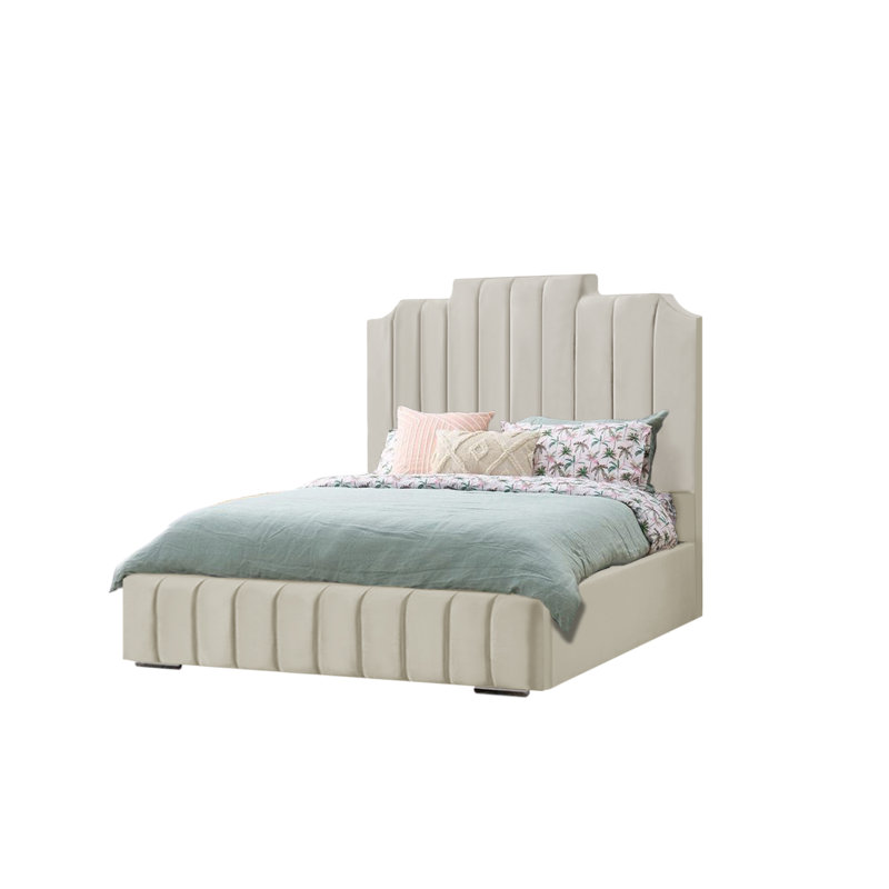 Alyshea Upholstered Bed, Coffee, Double (4'6)