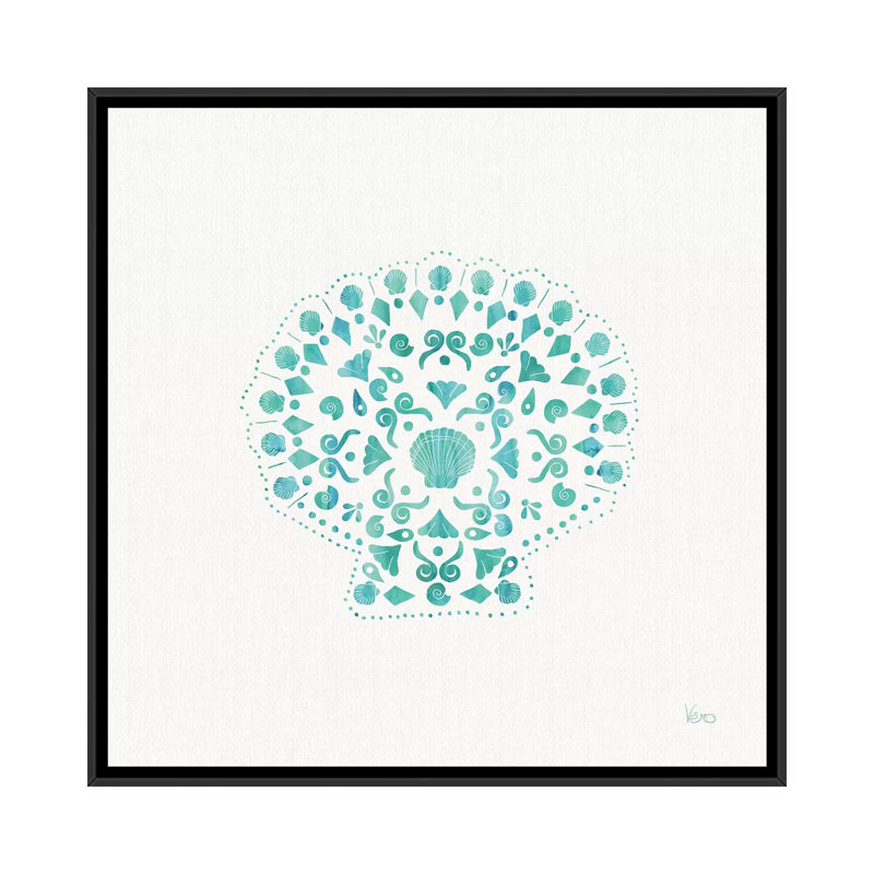 « sea charmes iii-bleu-vert, pas de mots » par veronique charron, reproduction d’impression sur toile tendue, Pas de tapis