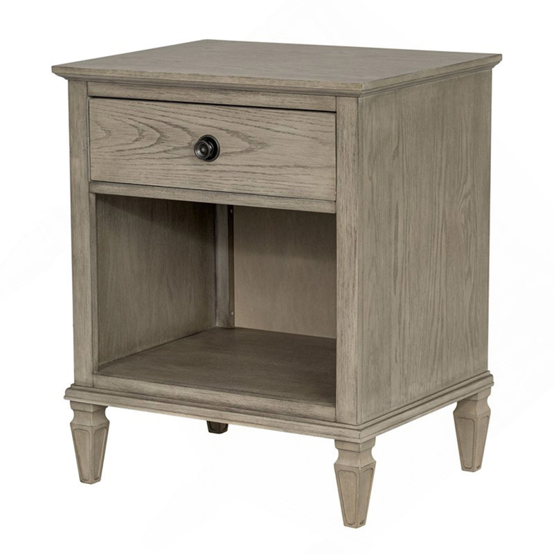 Table de chevet gris récupéré, Gris