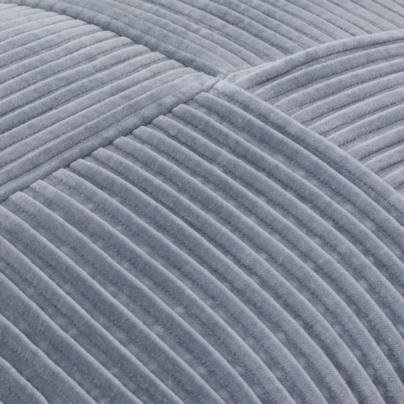 Housse et insert de coussin décoratif en coton Conrad, H 22 po x l 22 po, Housse de coussin seulement - sans coussin, Gris