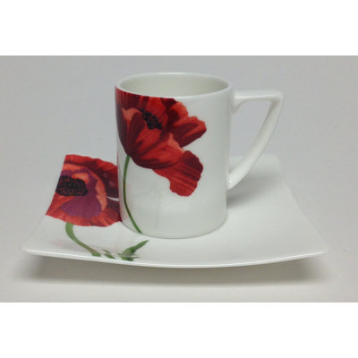Tasse et soucoupe espresso en os