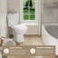 Toilette d'angle compacte pour salle de bain d'angle avec double chasse au sol et deux pièces avec siège allongé