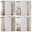 Armoire Wardrobe Closet, Tall Wardrobe Cabinet With 2 Fluted Doors And 2 Storage Drawers, Hanging Rod Closet For Bedroom, White-2096236237