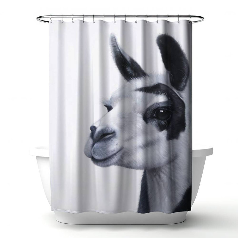 Shower Curtain AN471 – Polyester Shower Curtain, Dye Sublimation Print, 71" W × 74" L