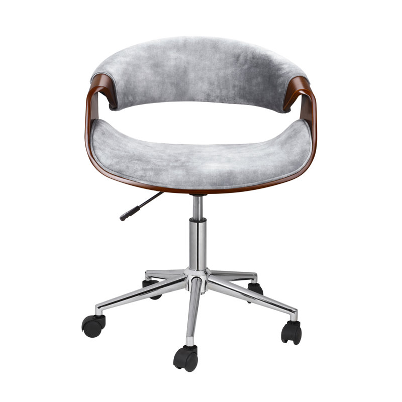 Velvet Task Chair, Grey
