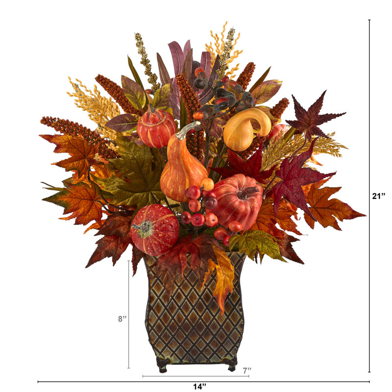 Arrangement floral mixte en pot