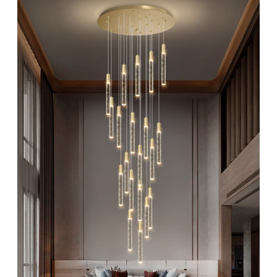 Lustre clair en cristal à intensité variable