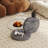 35.4" Modern Multi-Level Coffee Table with Tempered Glass Tops and 3-Tier Open Storage-1375354084