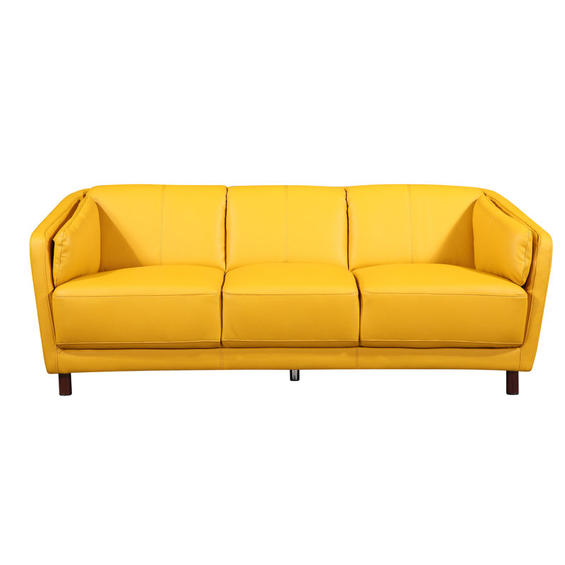 Evertsen 55.9'' Faux Leather Loveseat, Gray, 29"H x 55"W x 33"D