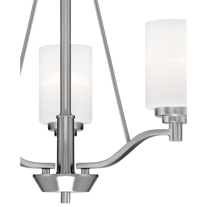 Durham 3 - Light Dimmable Classic / Traditional Chandelier, Satin Nickel