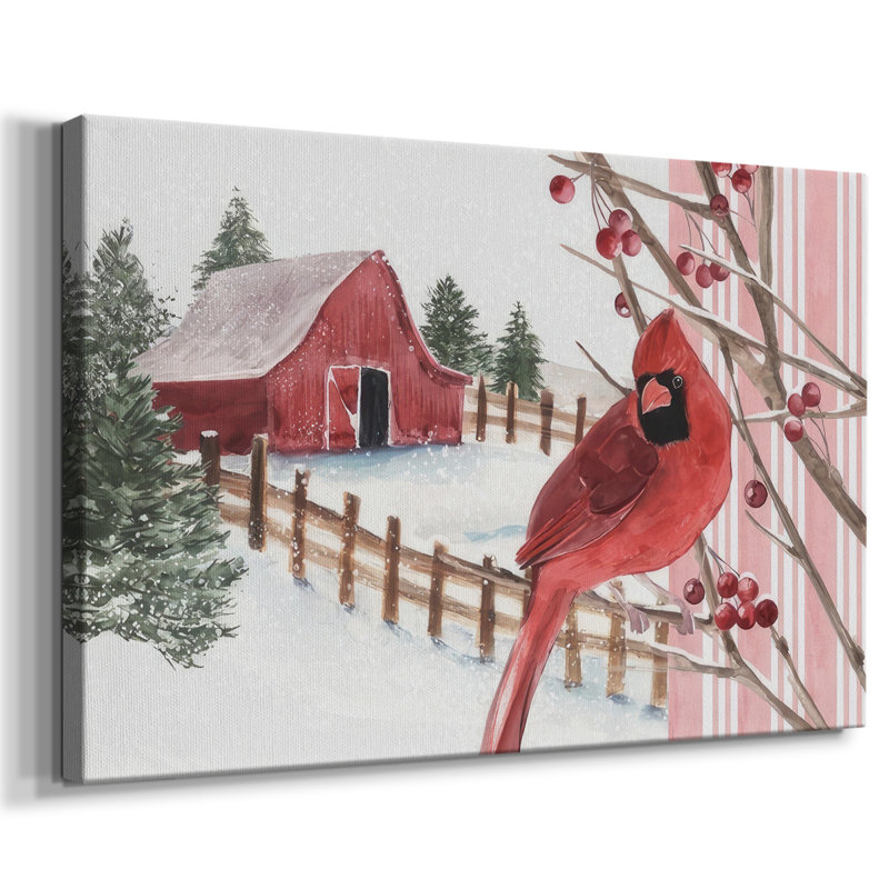 «Winter Cardinal Collection A», reproduction sur toile, H 24 po x l 36 po x P 1,5 po