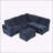 L-shaped Padded Modular Sofa with Storage Space-1036736731