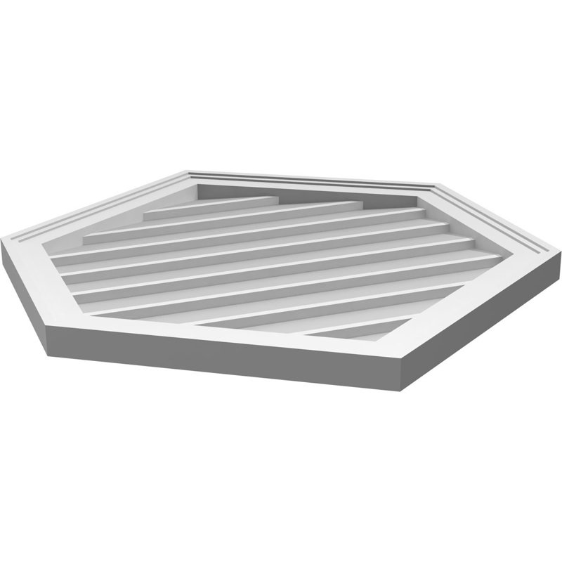 Ventilé vertical à pignon vertical en uréthane 8/12, H 30 po x l 26 po x P 1,5 po