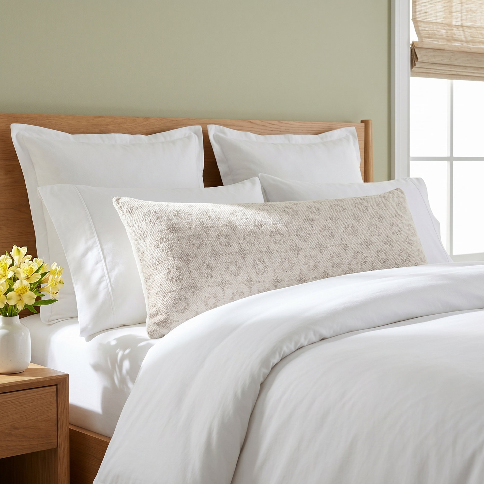Magnolia Home By Joanna Gaines X Loloi Ava Ivory Pillow, Down