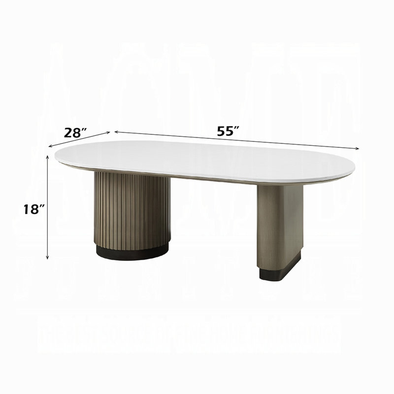 Table basse Bozman avec plateau d'ingénierie