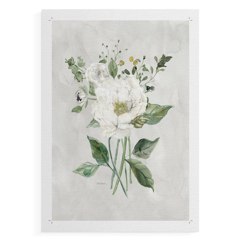 White Farmhouse Botanical II - Reproduction de toile seulement - NON-CADRE, H 18 po x l 12 po