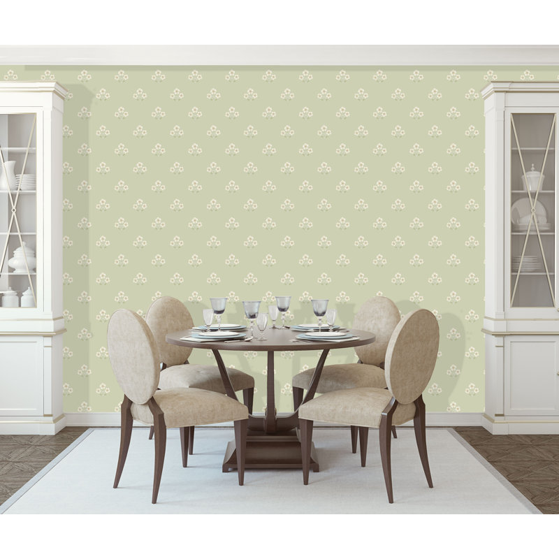 Papier peint texturé non tissé Plaster Timeless Bloom Pi., Vert