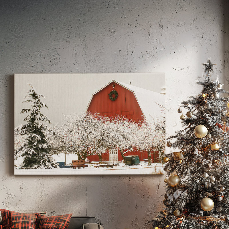 Mistletoe of Sugar Serenade - Toile tendue avec châssis de qualité supérieure, H 18 po x l 27 po