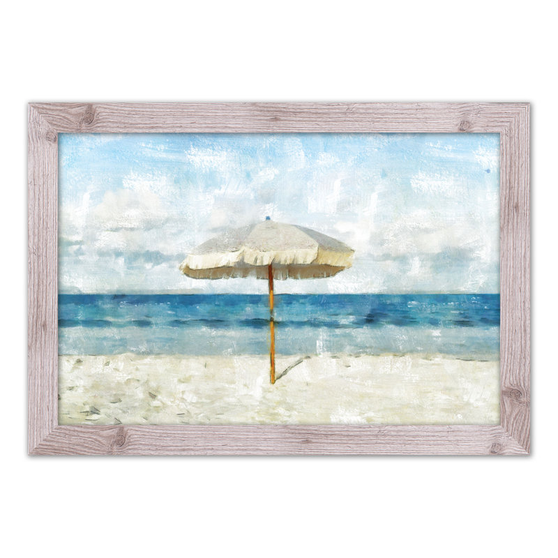 Beach Umbrella, reproduction encadrée, H 20 po x l 30 po x P 0,75 po