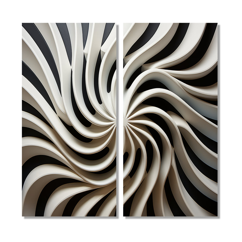 Art mural moderne noir et blanc I, 20" H x 24" W, Wrapped Canvas, Does Not Apply