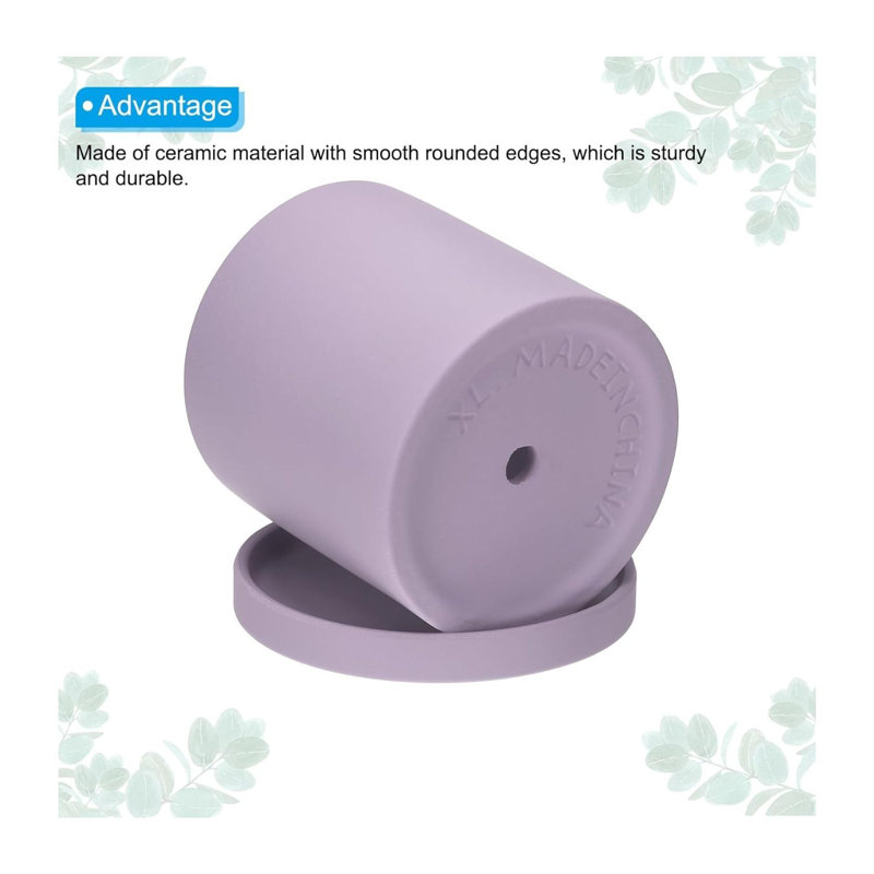Purple Ceramic Plant Pot