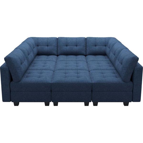 Latitude Run® Devoiry 90.2'' Variable Sectional Upholstered Storage ...