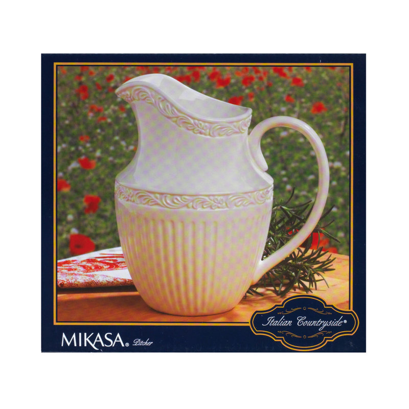 Mikasa Italian Countryside 43-Oz Pitcher, White