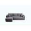Canapé modulaire 104 po avec méridienne en forme de L et poches latérales, conception modulaire moderne, assise profonde, canapé rembourré pour le salon / chambre à coucher, sans assemblage requis (tissu moelleux), gris, orienté vers la gauche-20804874-20804877