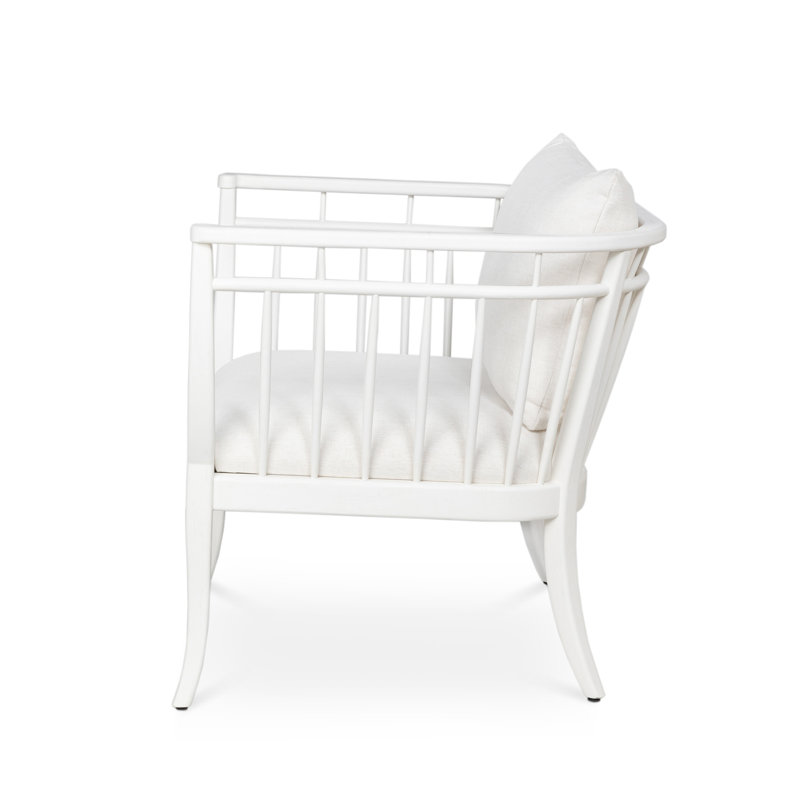 Hyannis Port Occasional Chair, Whitewash, White Polyester Blend