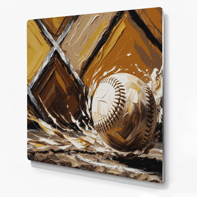 Sports Softball Black Metal Wall Art