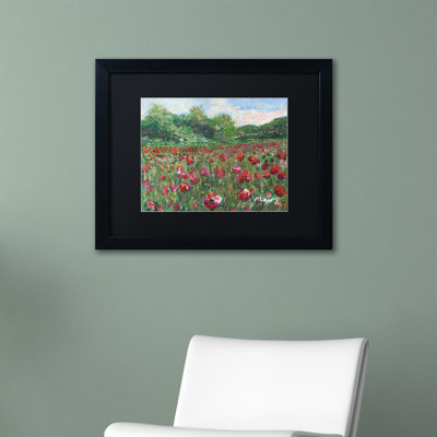« popy field wood », reproduction d’art sur toile encadrée