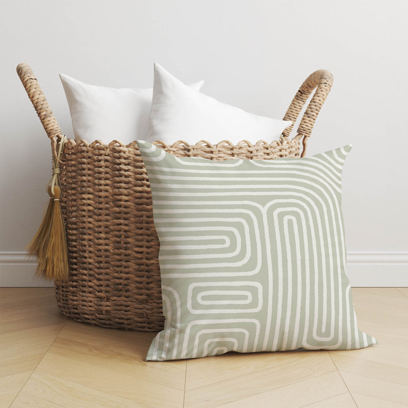 Coussin Timeless Walk, Vert clair, H 20 po x l 20 po