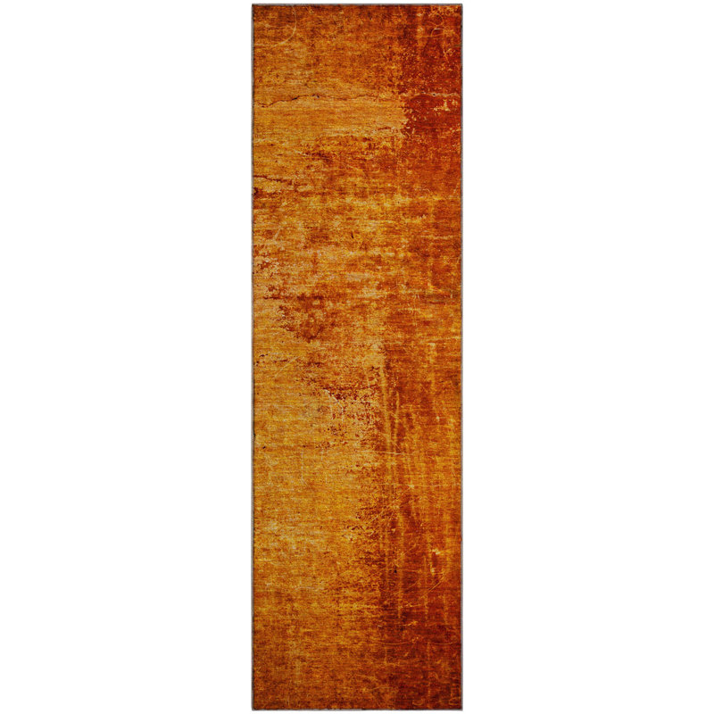 Paprika Cerrito AMF554 Machine Washable Premium Rug, Tapis de couloir 2 pi 3 po x 7 pi 6 po