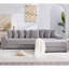 Canapé modulaire en L 110,75 po, canapé modulaire en velours côtelé, avec repose-pieds mobile, porte-gobelets, 8 coussins décoratifs, poche latérale, déplier dans un lit-575755509